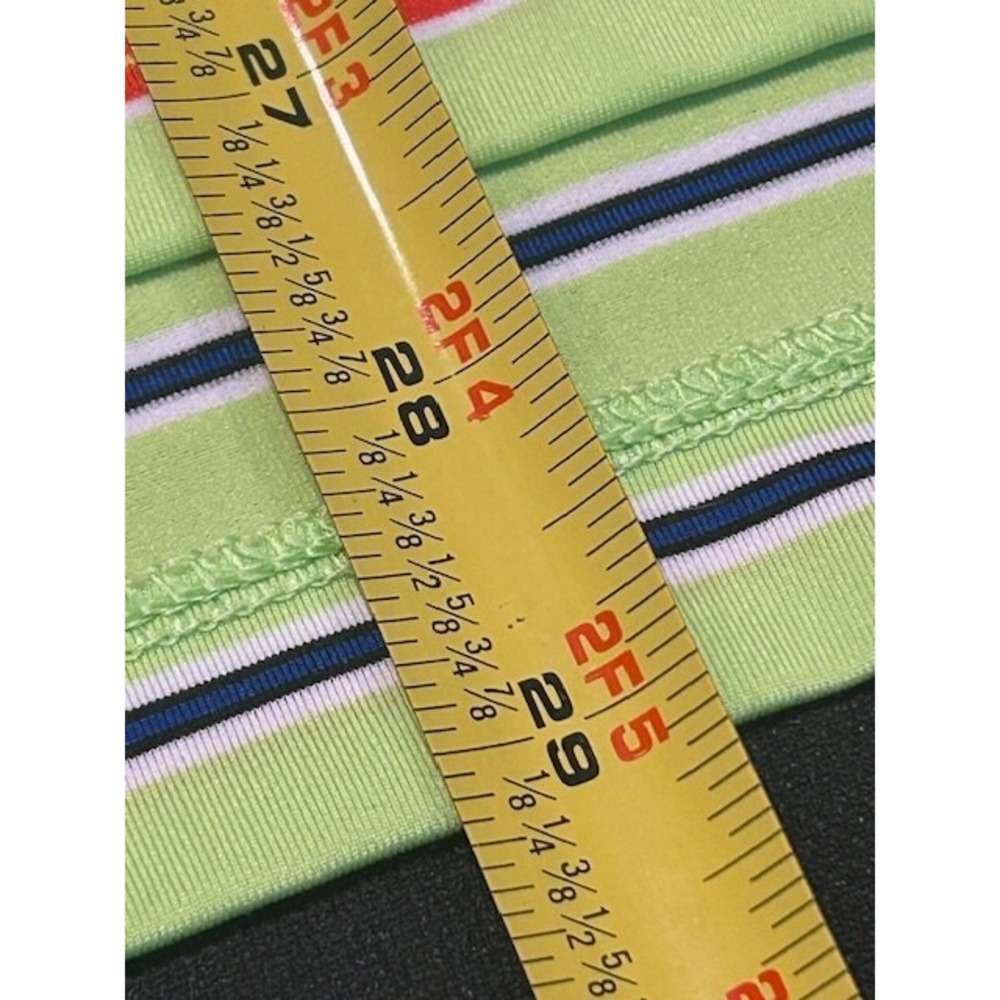 Polo Ralph Lauren Men's Striped Polo Shirt Neon Green Blue Pony Short Sleeve - M - Picture 12 of 12